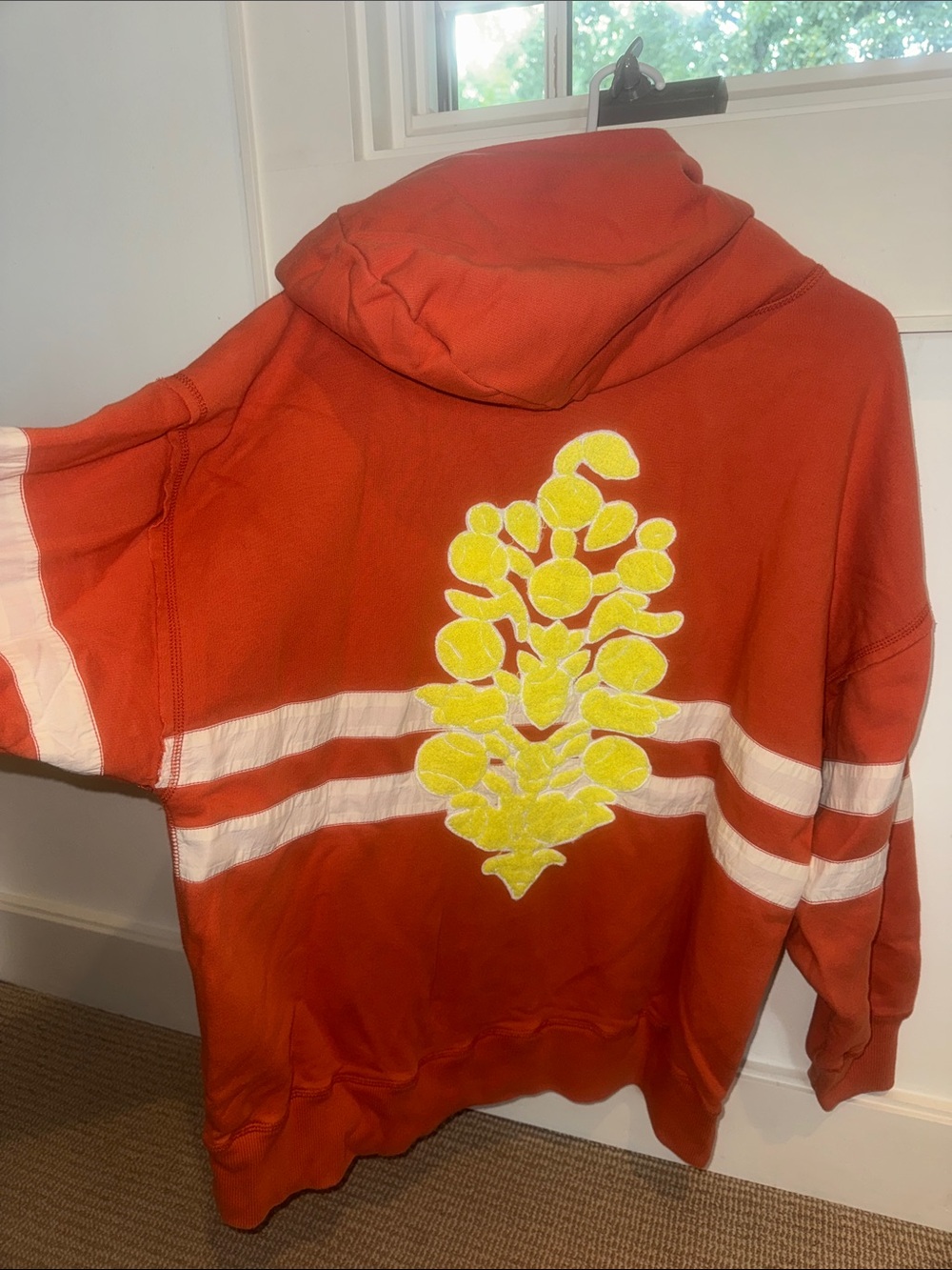 Free People Movement At My Best Chenile Logo Hoodie Oversized